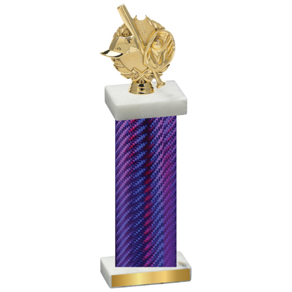 Single Purple Carbon Fiber Baseball Trophy