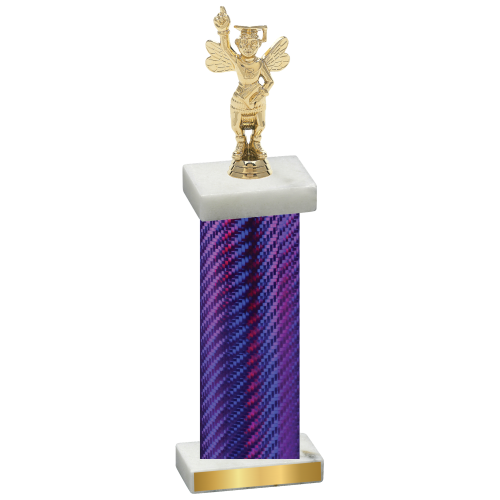 Single Purple Carbon Fiber Academics Trophy