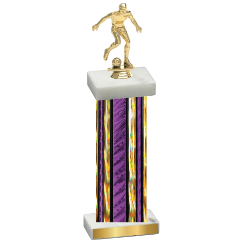 Single Purple Glacier Soccer Trophy