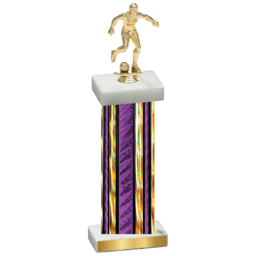 Single Purple Glacier Soccer Trophy