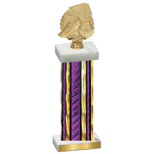 Single Purple Glacier Soccer Trophy