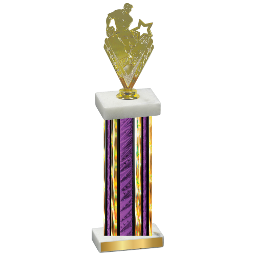 Single Purple Glacier Rugby Trophy