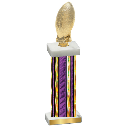 Single Purple Glacier Football Trophy