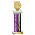 Single Purple Glacier Bowling Trophy