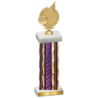 Single Purple Glacier Volleyball Trophy