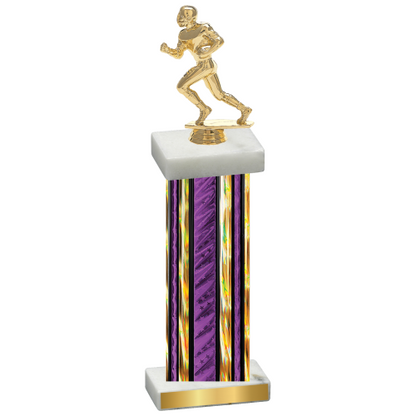 Single Purple Glacier Football Trophy