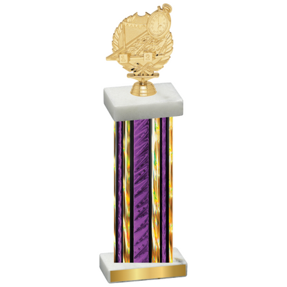 Single Purple Glacier Swimming Trophy