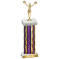 Single Purple Glacier Cheerleading Trophy