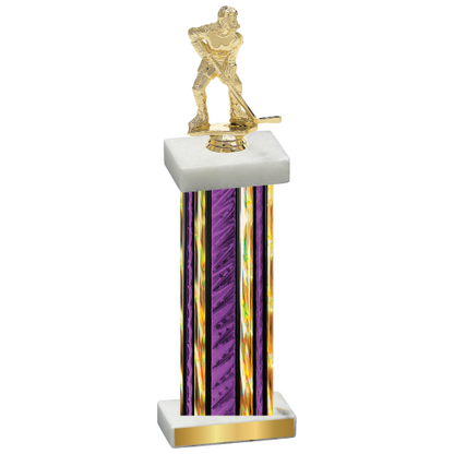 Single Purple Glacier Hockey Trophy