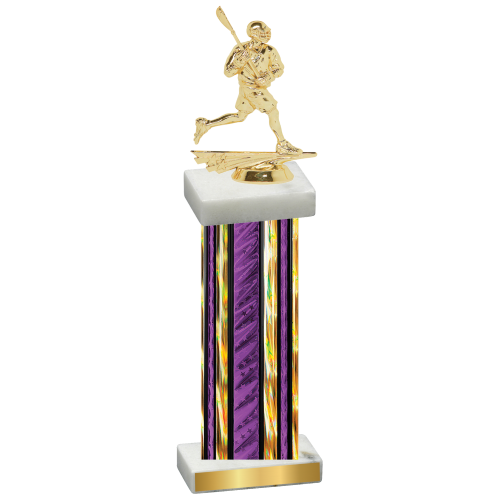 Single Purple Glacier Lacrosse Trophy