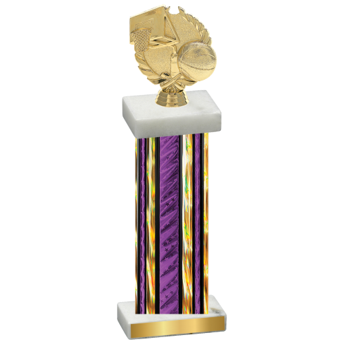 Single Purple Glacier Basketball Trophy