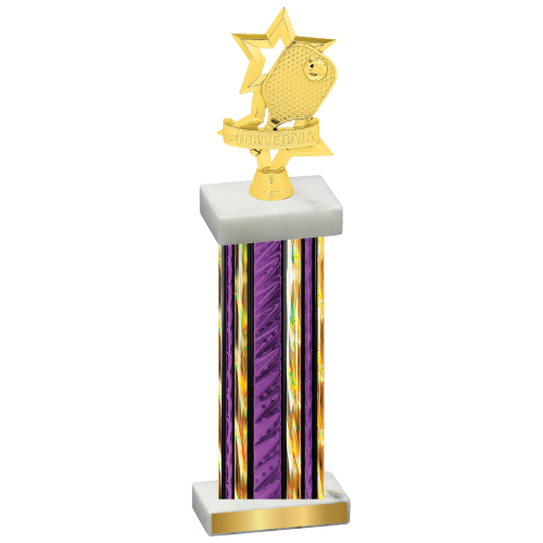 Single Purple Glacier Pickleball Trophy