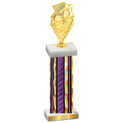 Single Purple Glacier Pickleball Trophy