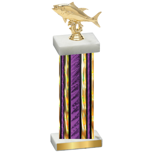 Single Purple Glacier Fishing Trophy