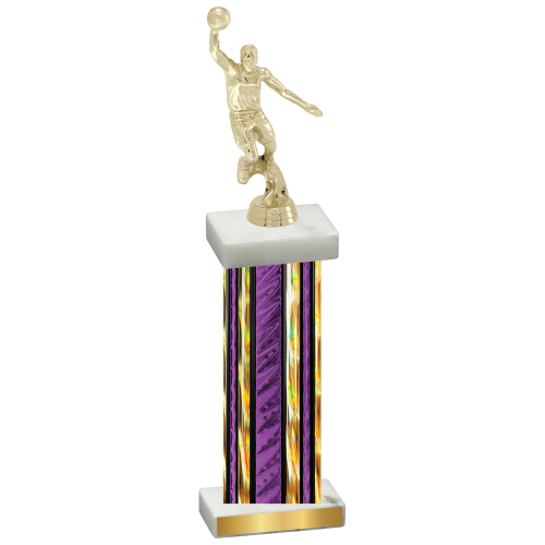 Single Purple Glacier Basketball Trophy