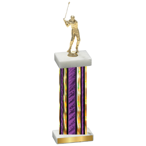 Single Purple Glacier Golf Trophy