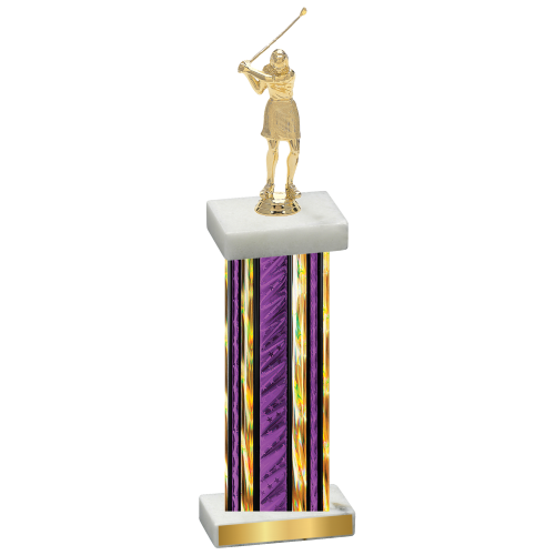 Single Purple Glacier Golf Trophy