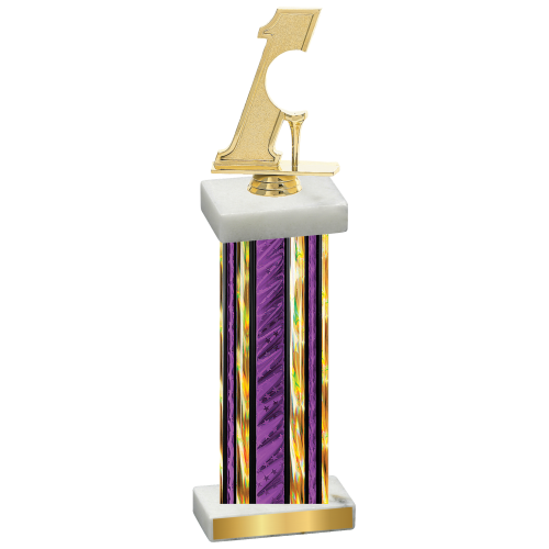 Single Purple Glacier Golf Trophy