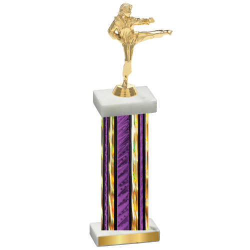 Single Purple Glacier Karate Trophy