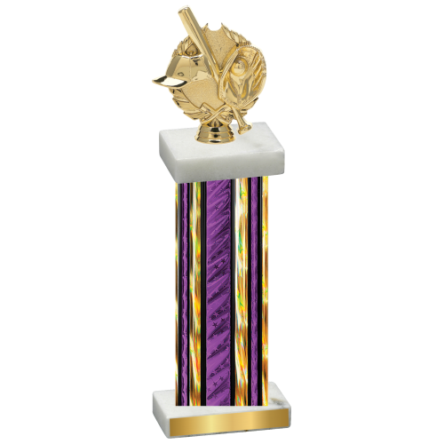 Single Purple Glacier Baseball Trophy