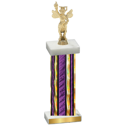 Single Purple Glacier Academics Trophy