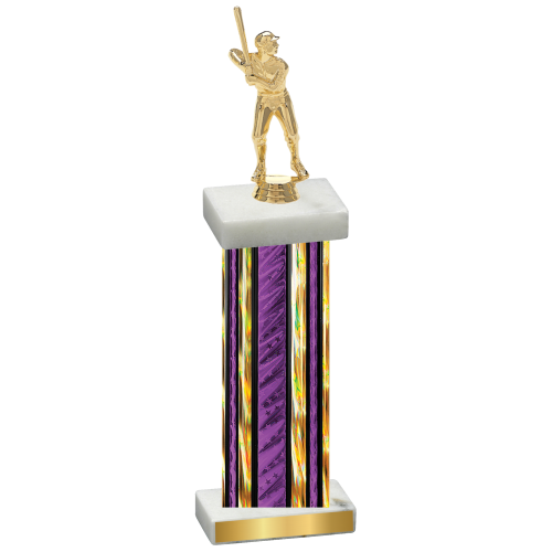 Single Purple Glacier Baseball Trophy