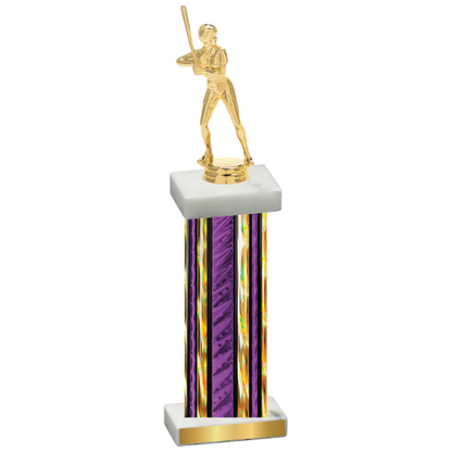 Single Purple Glacier Softball Trophy