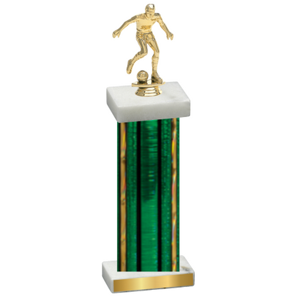 Single Green Glacier Soccer Trophy