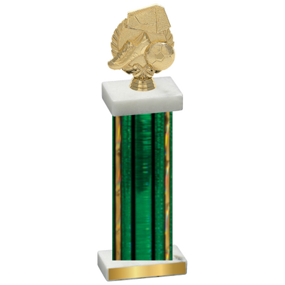 Single Green Glacier Soccer Trophy