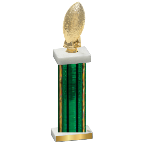 Single Green Glacier Football Trophy