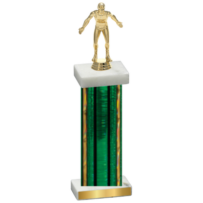 Single Green Glacier Wrestling Trophy