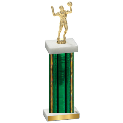 Single Green Glacier Volleyball Trophy