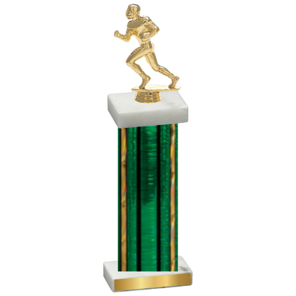 Single Green Glacier Football Trophy