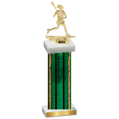 Single Green Glacier Lacrosse Trophy