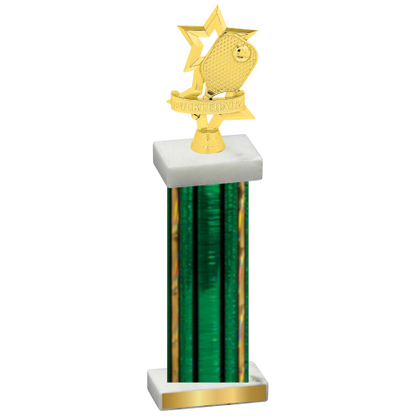 Single Green Glacier Pickleball Trophy