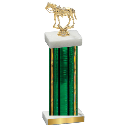 Single Green Glacier Horses Trophy