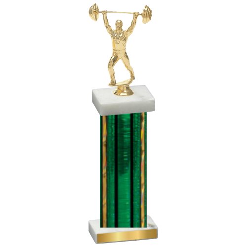 Single Green Glacier Weights Trophy