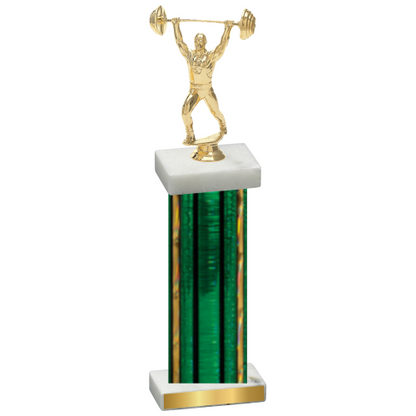 Single Green Glacier Weights Trophy