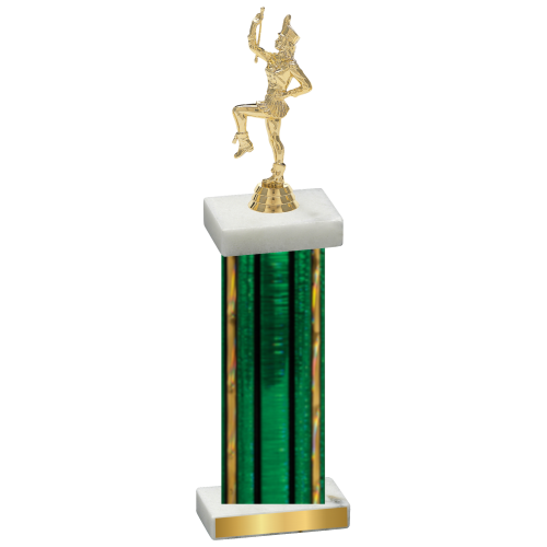 Single Green Glacier Majorette Trophy