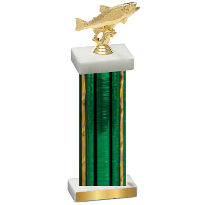 Single Green Glacier Fishing Trophy