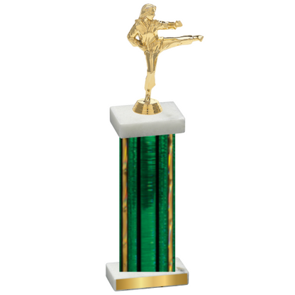 Single Green Glacier Karate Trophy