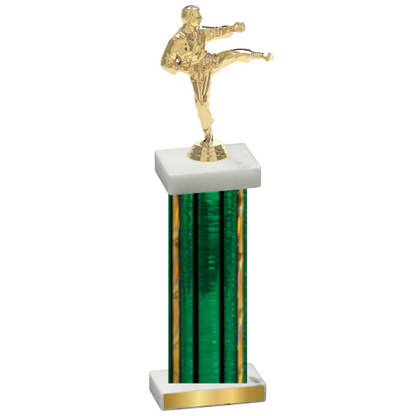 Single Green Glacier Karate Trophy