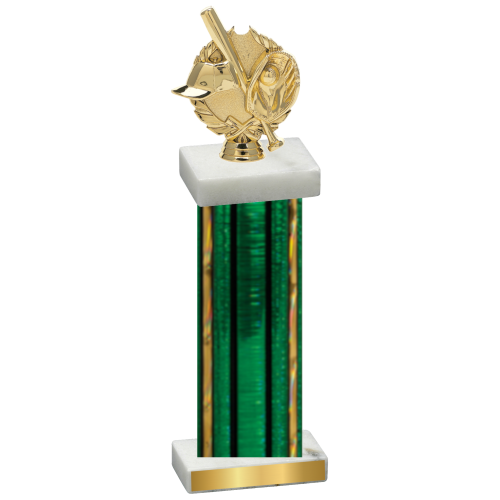 Single Green Glacier Baseball Trophy