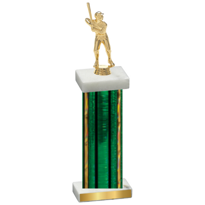 Single Green Glacier Baseball Trophy