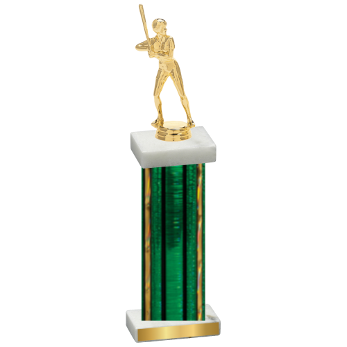 Single Green Glacier Softball Trophy