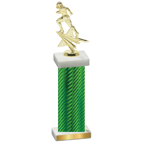 Single Green Carbon Fiber Football Trophy