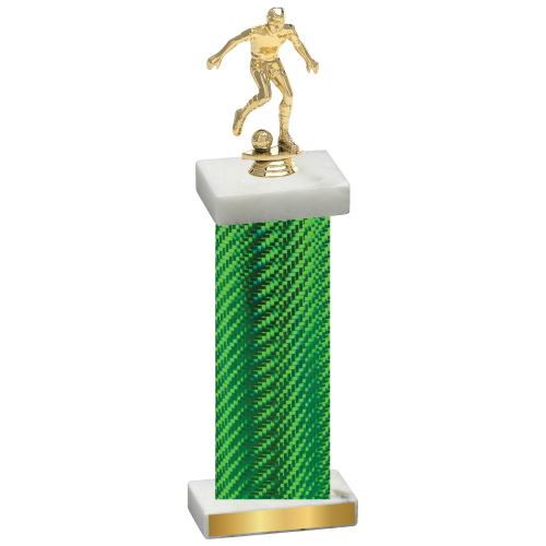 Single Green Carbon Fiber Soccer Trophy