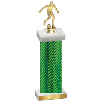 Single Green Carbon Fiber Soccer Trophy