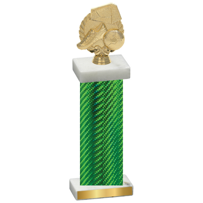 Single Green Carbon Fiber Soccer Trophy