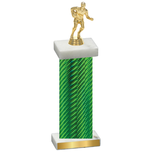 Single Green Carbon Fiber Rugby Trophy